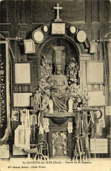 St-Quentin-des-Isles - Statue de St-Quentin