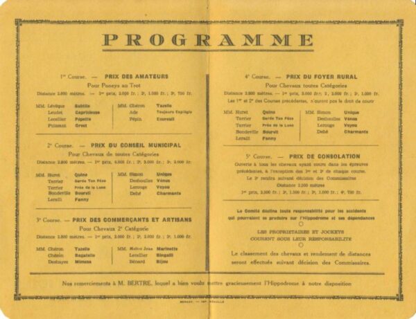 St-Clair-d'Arcey - Grandes Courses Hippiques (01-08-1948)