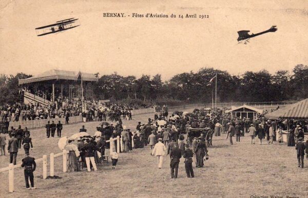 Bernay - L'hippodrome - Fêtes d'Aviation du 12/04/1912