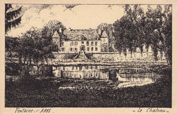 Vue de l'arrière du Château eu du plan d'eau